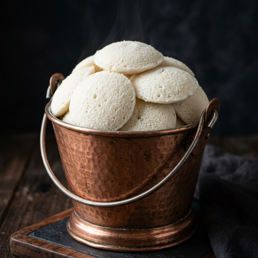 Platter of 10 steamed soft idlis